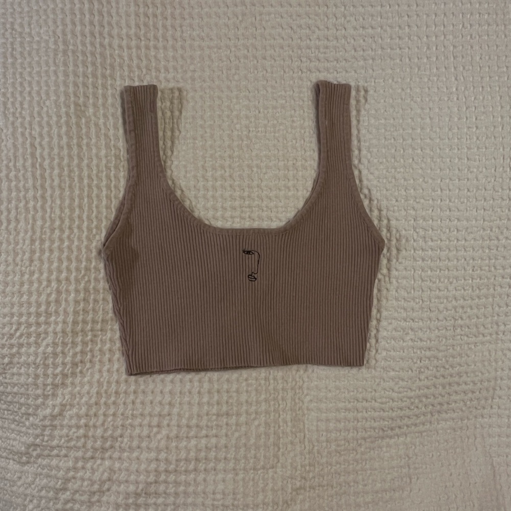 Forever 21 Ribbed Brown Crop Top - Picture 3 of 4